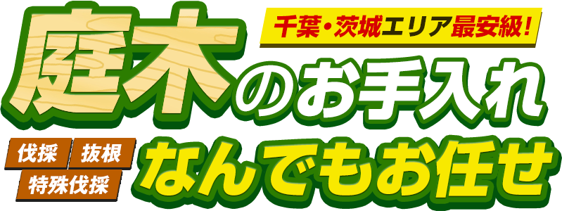 千葉・茨城エリア最安級　庭木のお手入れなんでもお任せ